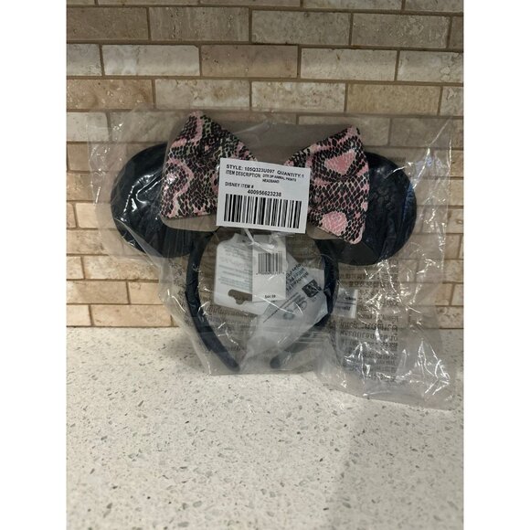 Disney Loungefly Animal Kingdom Faux Snake and Leather Minnie Ears‎ new - Picture 1 of 2